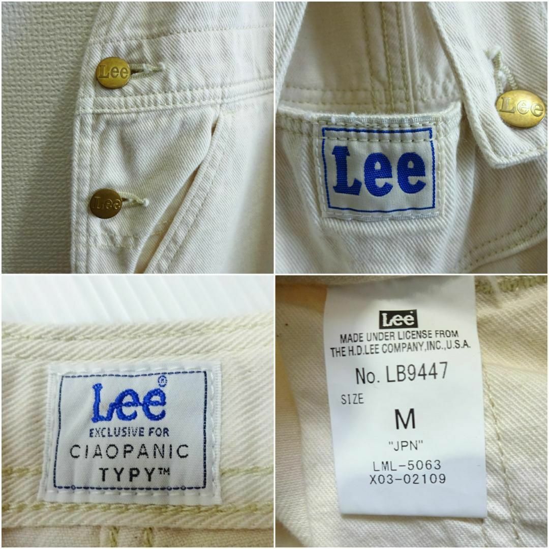 Lee(リー)のLee×チャオパニック　ローバックオーバーオール　【M】　アイボリー　サロペット レディースのパンツ(サロペット/オーバーオール)の商品写真