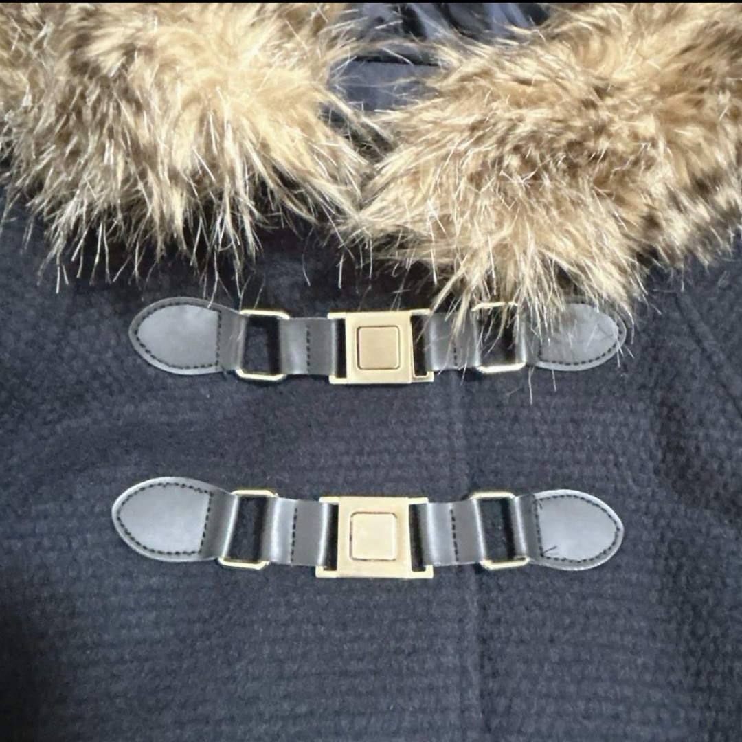 SCOT CLUB(スコットクラブ)のLENTILLE ファーフード付きポンチョ ウール アンゴラ 日本製 レディースのジャケット/アウター(ポンチョ)の商品写真
