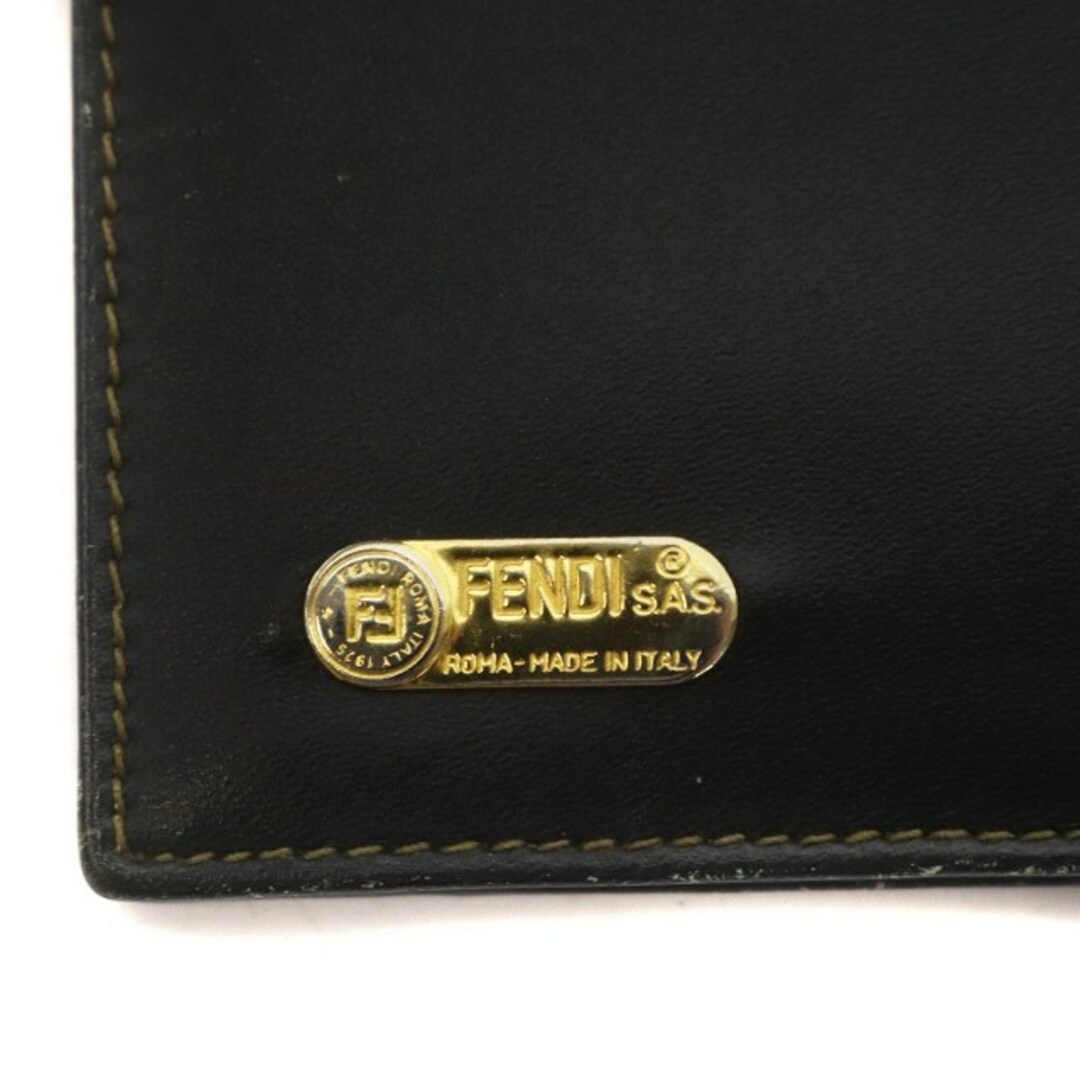 FENDI(フェンディ)のFENDI カードケース 名刺入れ ペカン柄 PVC レザー ロゴ 茶 ブラウン メンズのファッション小物(名刺入れ/定期入れ)の商品写真