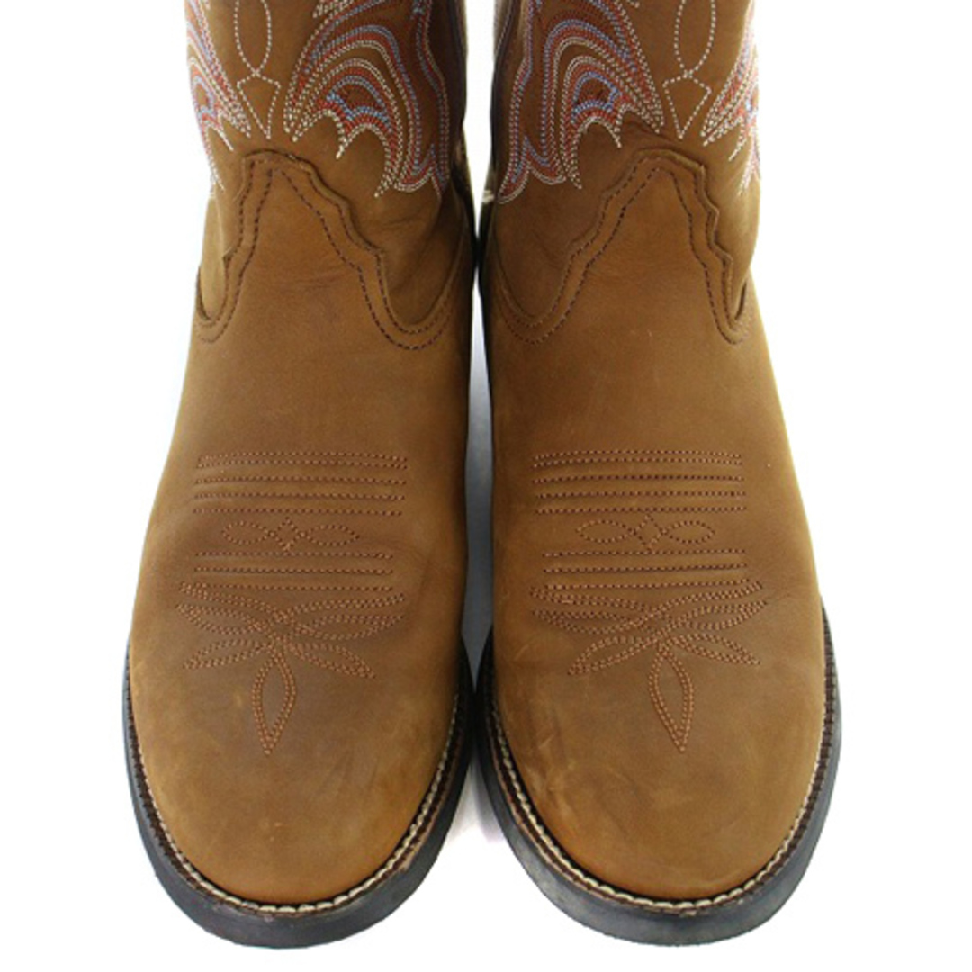 Tony Lama(トニーラマ)のトニーラマ ステッチデザインウエスタンブーツ 7.5C 25.5cm 茶色 レディースの靴/シューズ(ブーツ)の商品写真