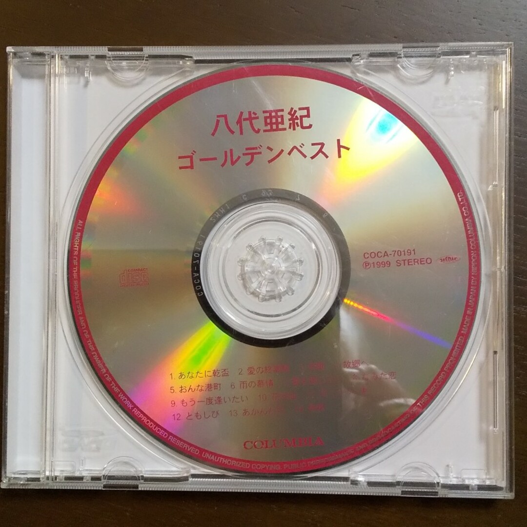 八代亜紀 ゴールデンベスト CD エンタメ/ホビーのCD(演歌)の商品写真