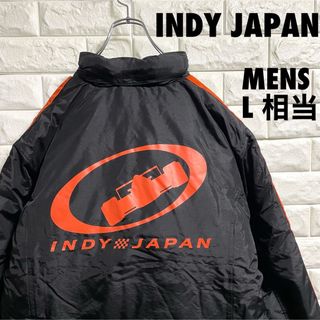 INDY JAPAN 中綿ナイロンジャケット　デカロゴ　メンズLサイズ相当(ナイロンジャケット)