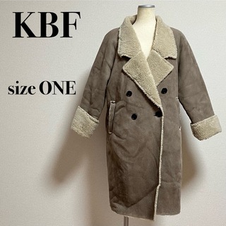 KBF - KBF ムートンコート フェイクムートン ボア オーバーサイズ 大きいサイズ