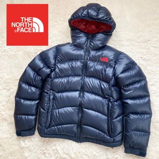 ザノースフェイス(THE NORTH FACE)の【美品】ノースフェイス アコンカグアフーディ 肉厚ダウンジャケット 軽量 紺 M(ダウンジャケット)