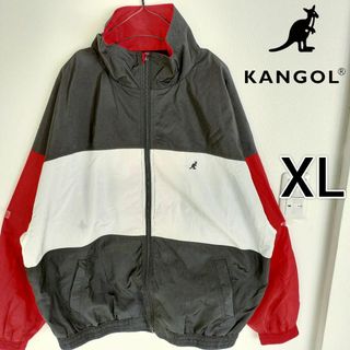 カンゴール(KANGOL)のKANGOL 切替ナイロンビッグジャケット ユニセックス ブルゾン 赤 男性XL(ナイロンジャケット)