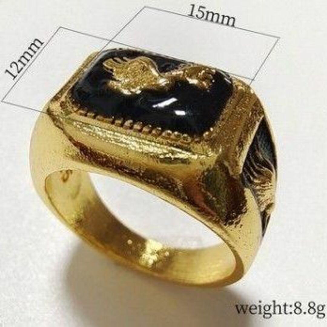 【R135】リング メンズ ゴールド アクセサリー イーグル 指輪 20号 メンズのアクセサリー(リング(指輪))の商品写真