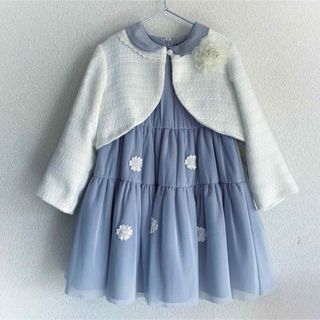 ポンポネット(pom ponette)の美品 セレモニース－ツ ポンポネット ワンピース ブランシェス ボレロ 120(ドレス/フォーマル)