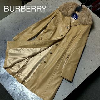 バーバリーブルーレーベル(BURBERRY BLUE LABEL)のバーバリーブルーレーベル　羊革ラムレザー　チキャンラム　ファーコート　38(ロングコート)