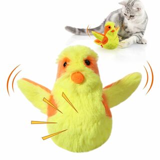 【色: 小鳥yellow&orange】猫用おもちゃ ぬいぐるみ ひよこ Paw(猫)