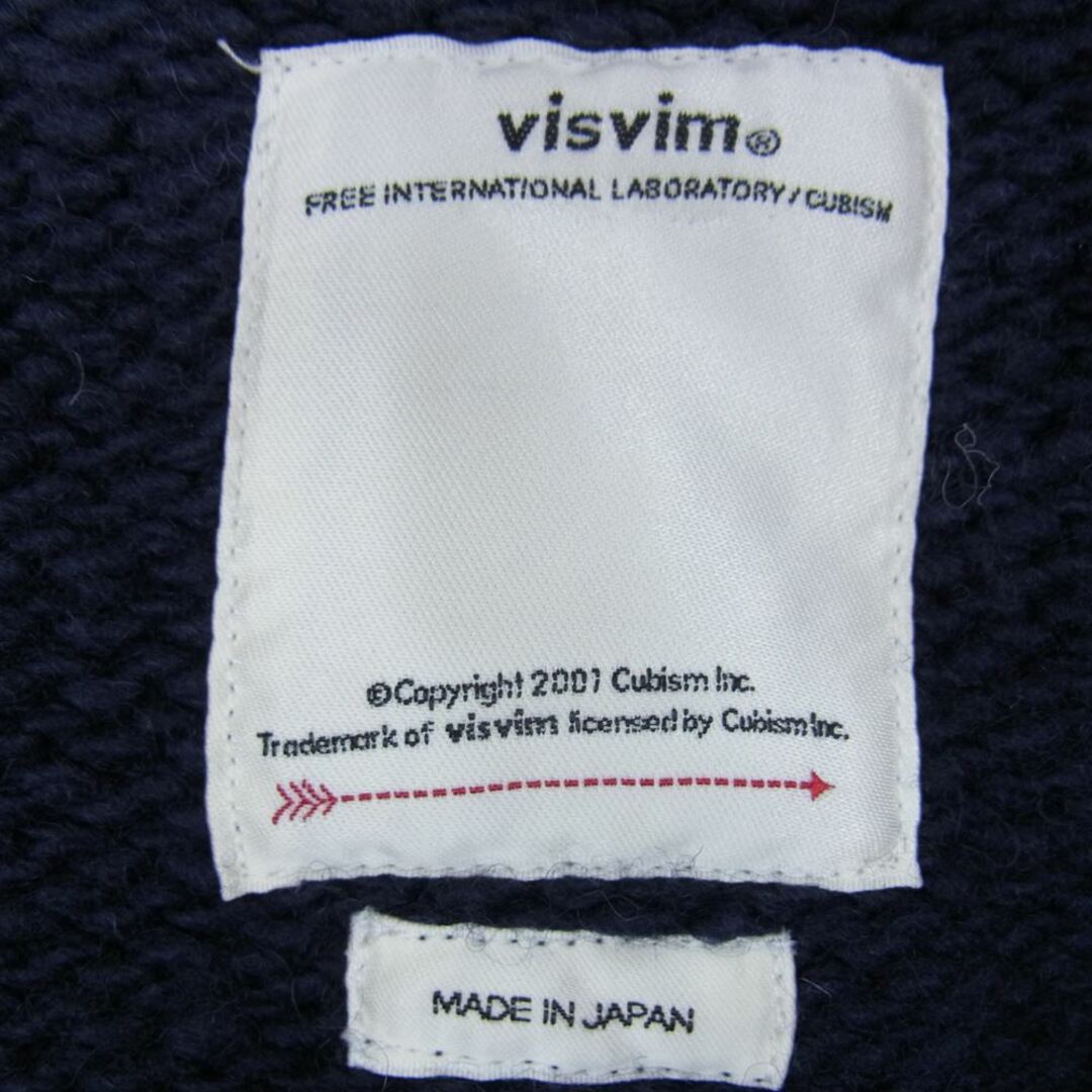 VISVIM(ヴィスヴィム)のVISVIM ビズビム 18AW 0118205012003 SELMER LONG CARDIGAN UNEVEN DYE 製品染め Vネック カーディガン ニット ネイビー系 1【中古】 メンズのトップス(カーディガン)の商品写真