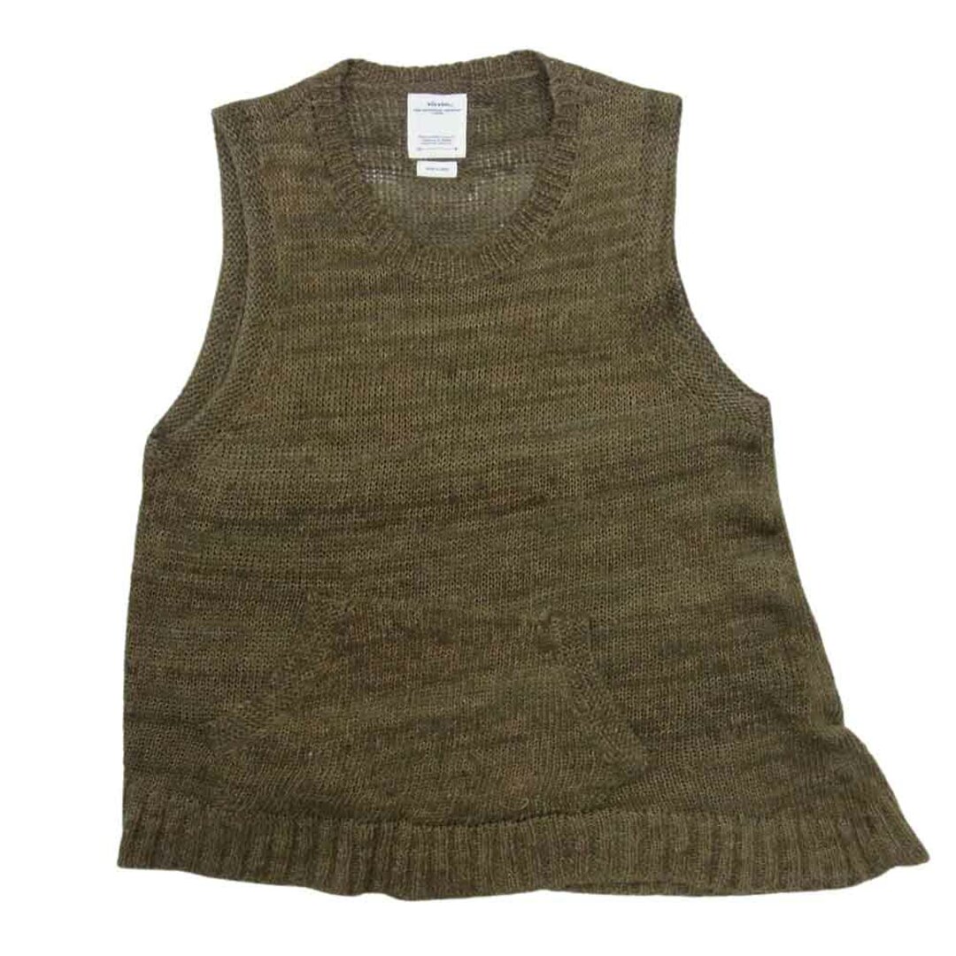 VISVIM(ヴィスヴィム)のVISVIM ビズビム 20SS 0120105012002 REGIMENT CREW KNIT VEST (L/SI) レジメント クルーネック ニット ベスト ブラウン系 1【中古】 メンズのトップス(ベスト)の商品写真