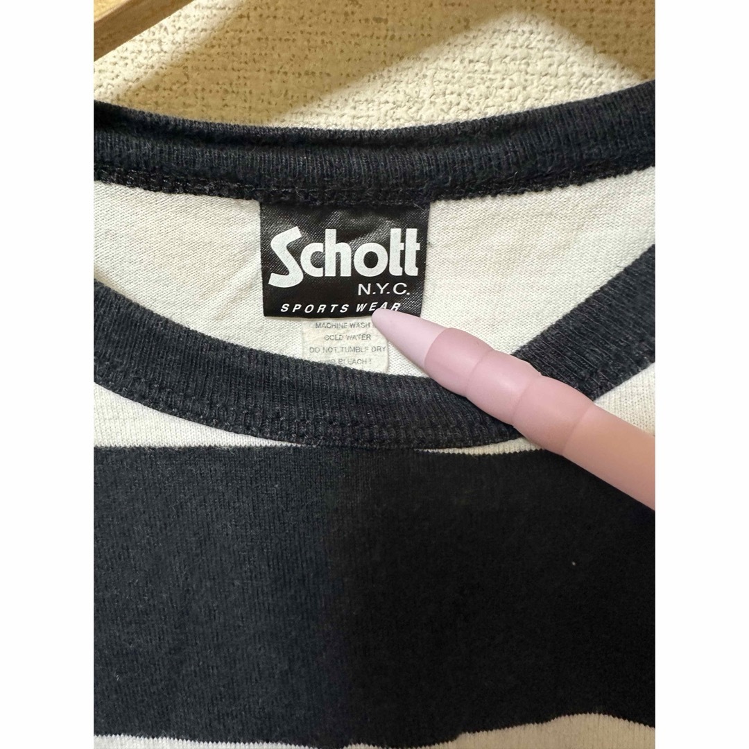 schott(ショット)のSchott N.Y.C ボーダーTシャツ メンズのトップス(Tシャツ/カットソー(半袖/袖なし))の商品写真