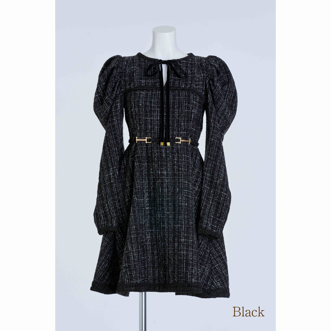 Crayme,(クレイミー)のBelt Tweed Dress レディースのワンピース(ミニワンピース)の商品写真