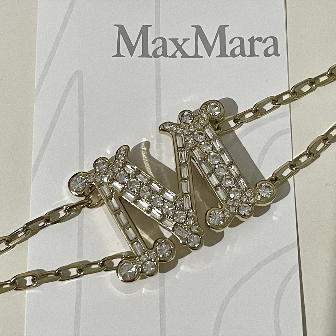 MAX MARA ラインストーン クリスタルMブレスレット　新品ポーチなしブレスレット/バングル