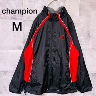 チャンピオン(Champion)のチャンピオンウインドブレーカー　M ブラック×レッド(ナイロンジャケット)