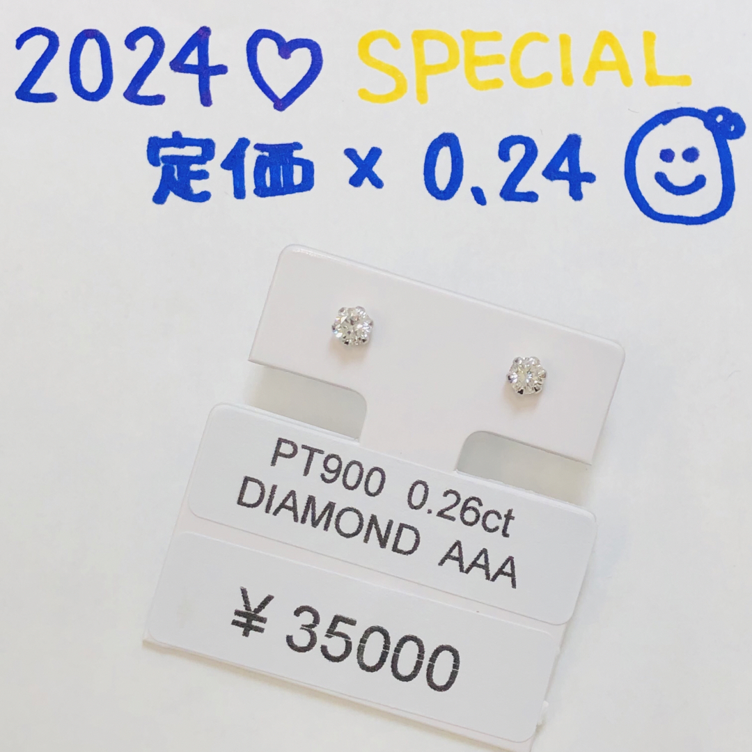 DE-23248 PT900 ピアス ダイヤモンドラウンド地金