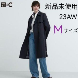 ユニクロ(UNIQLO)の新品未使用 23AW ユニクロC トレンチコート ネイビー Mサイズ(トレンチコート)