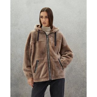 ブルネロクチネリ(BRUNELLO CUCINELLI)の23FW ブルネロクチネリ ムートン 毛皮 リバーシブル レザージャケット 40(毛皮/ファーコート)