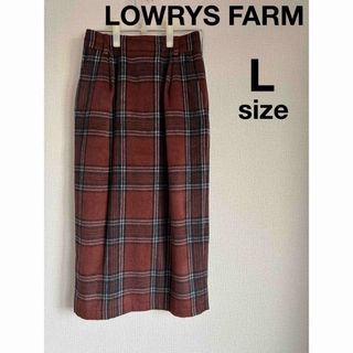 ローリーズファーム(LOWRYS FARM)のLOWRYS FARM ローリーズファーム　チェックタイトスカート　Lサイズ(ロングスカート)