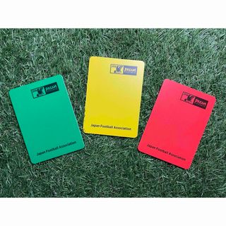 【未使用新品】 サッカー フットサル 審判 レフリー JFA 警告カード(記念品/関連グッズ)