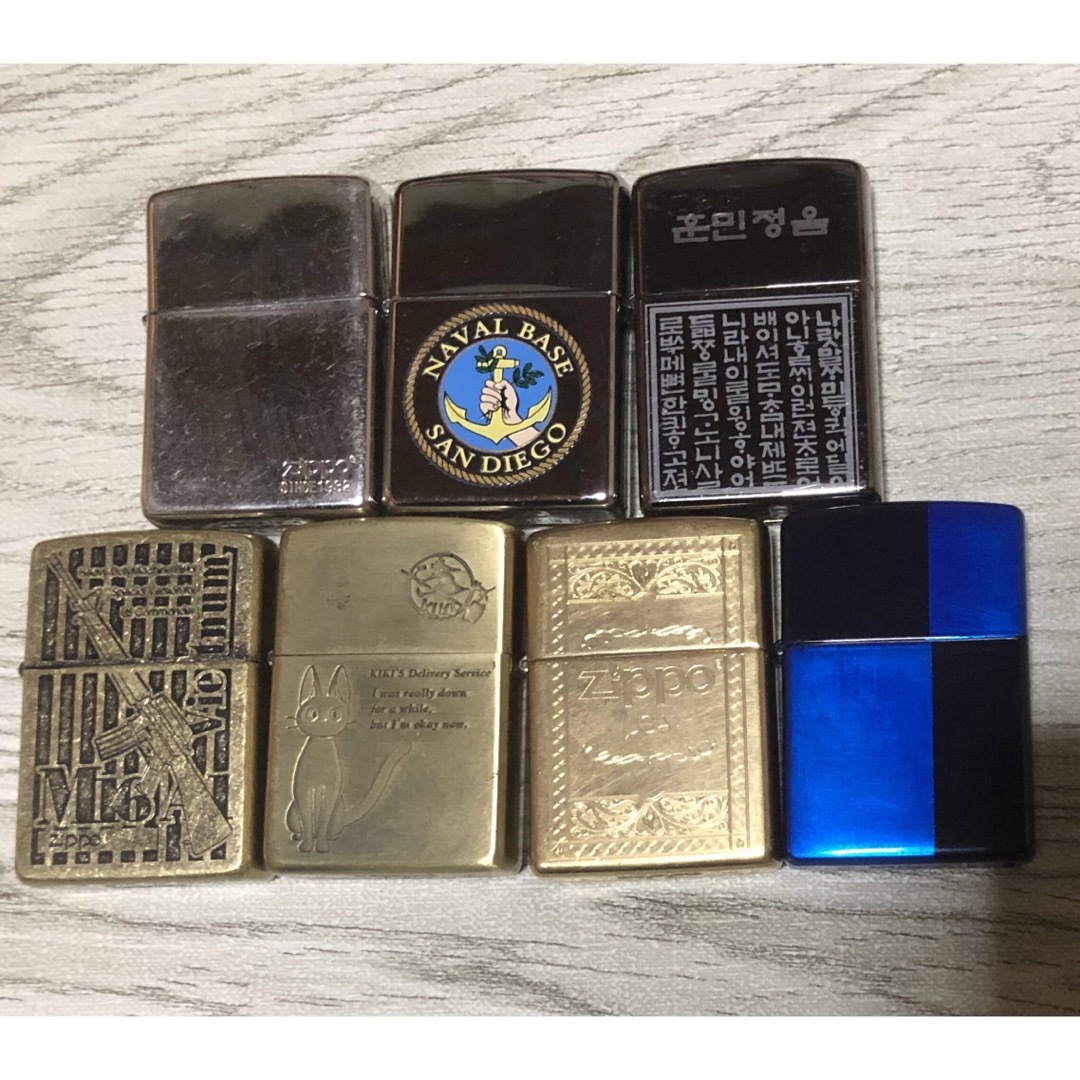 ファッション小物zippo 7点まとめ売り　ジャンク品