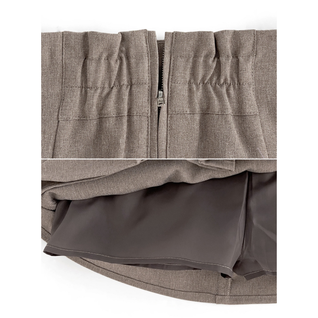 GRL(グレイル)のGRL グレイル　インパン裏地付きアシンメトリーミニスカート レディースのスカート(ミニスカート)の商品写真