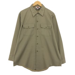 ディッキーズ(Dickies)の古着 80年代 ディッキーズ Dickies 長袖 ワークシャツ USA製 メンズL ヴィンテージ /eaa408677(シャツ)