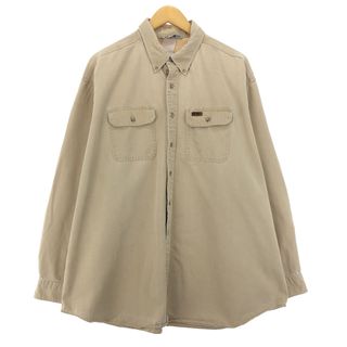 カーハート(carhartt)の古着 カーハート Carhartt 長袖 ボタンダウン ワークシャツ メンズXL /eaa408678(シャツ)