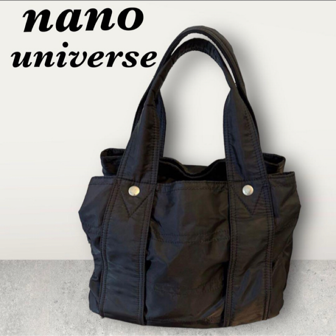 nano・universe(ナノユニバース)のnano・universe ナノユニバース ナイロン トートバッグ ブラック レディースのバッグ(トートバッグ)の商品写真