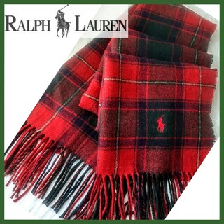 ラルフローレン(Ralph Lauren)のラルフローレンRALPH  LAUREN✜大判ストール ひざ掛け ウール100％(マフラー/ショール)