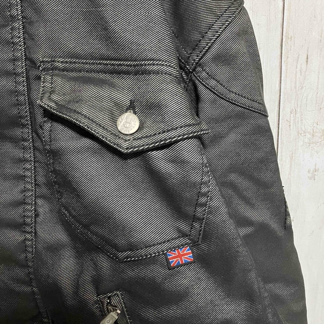 BELSTAFF(ベルスタッフ)のZ1033ベルスタッフ シングルライダースジャケットワンポイントロゴUK メンズのジャケット/アウター(ライダースジャケット)の商品写真