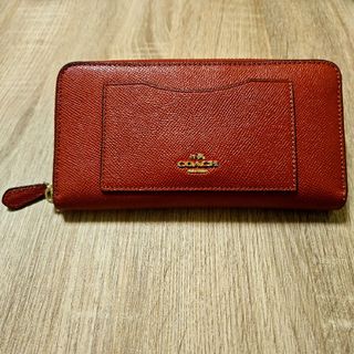 コーチ(COACH)の【☆値下げ☆】COACH　コーチ　財布　長財布　ラウンドファスナー　テラコッタ(財布)