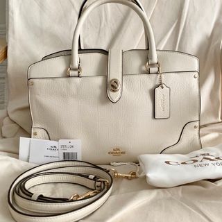 コーチ(COACH)の超美品 coach マーサーサッチェル 2way チョーク アイボリー レザー(ショルダーバッグ)