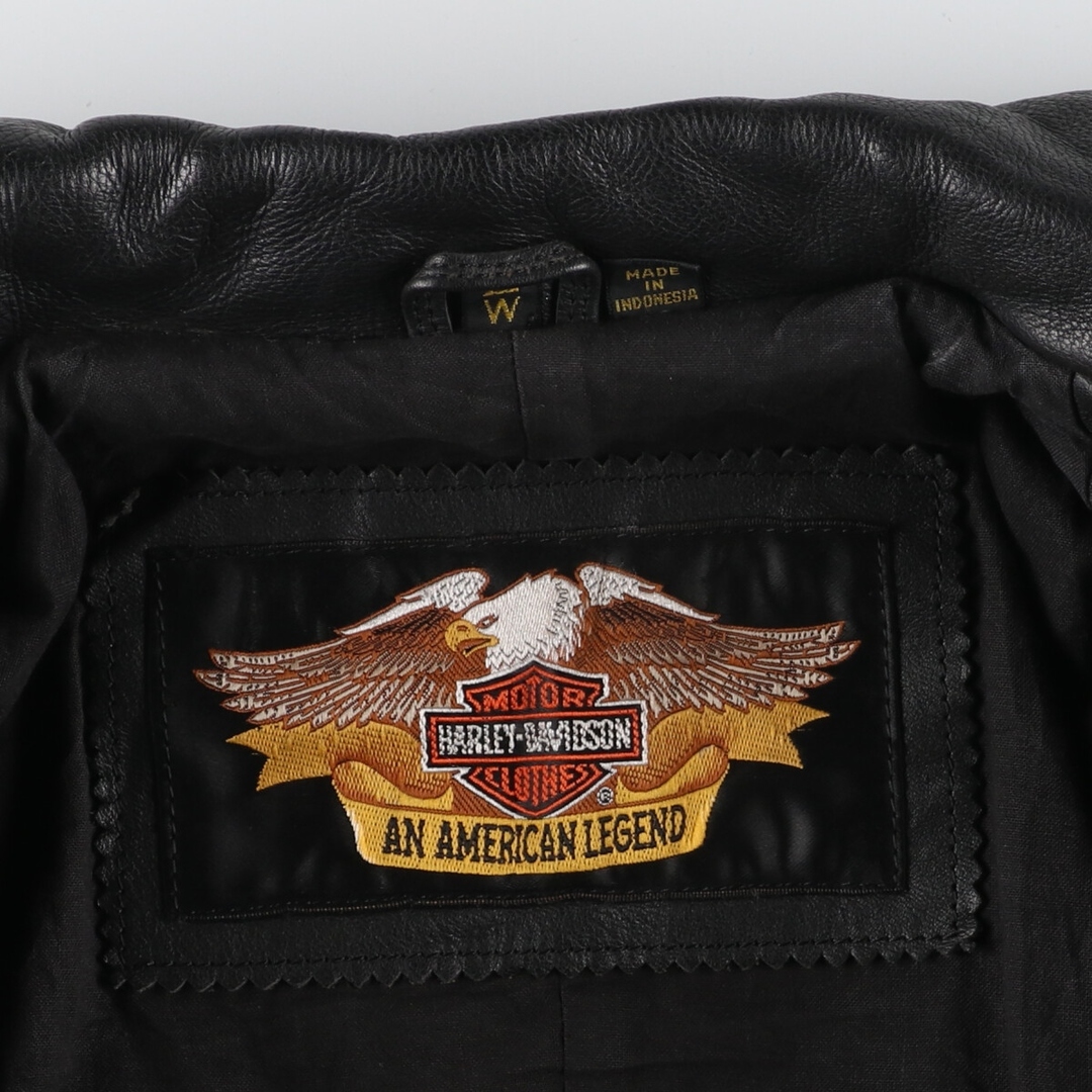 Harley Davidson(ハーレーダビッドソン)の古着 ハーレーダビッドソン Harley-Davidson フリンジ ダブルライダースジャケット レディースL /eaa409760 レディースのジャケット/アウター(ライダースジャケット)の商品写真