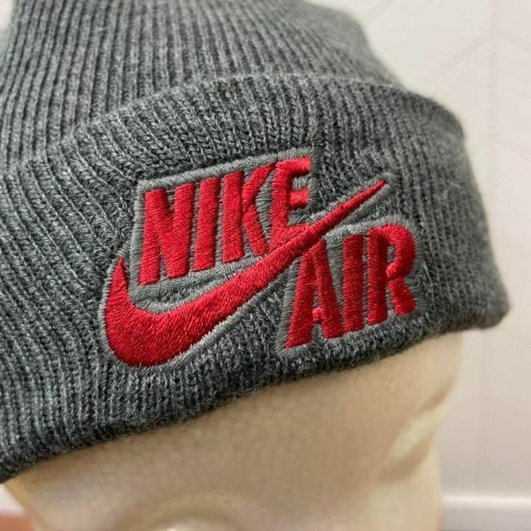 激レア90s NIKE AIR ニットキャップ ビーニー 刺繍ロゴ ヴィンテージ