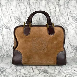 ロエベ(LOEWE)のLOEWE ロエベ アマソナ ハンドバッグ アナグラム スエード レザー(トートバッグ)