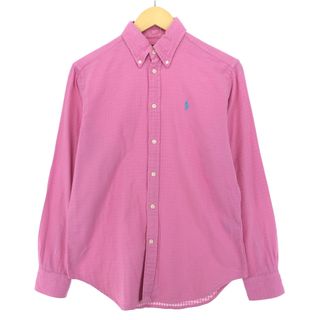 ラルフローレン(Ralph Lauren)の古着 ラルフローレン Ralph Lauren RALPH LAUREN 長袖 ボタンダウンシャツ レディースM /eaa409904(シャツ/ブラウス(長袖/七分))