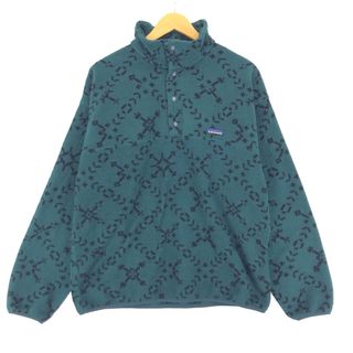 パタゴニア(patagonia)の古着 90年代 パタゴニア Patagonia スナップT 25205 総柄 フリースプルオーバー USA製 メンズL ヴィンテージ /eaa406707(その他)