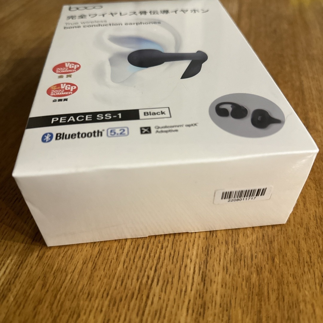 Boco earphones 骨伝導イヤホン PEACE SS-1 BLACK スマホ/家電/カメラのオーディオ機器(ヘッドフォン/イヤフォン)の商品写真