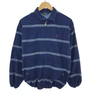 ラルフローレン(Ralph Lauren)の古着 80年代 ラルフローレン Ralph Lauren POLO by Ralph Lauren ボーダー柄 スイングトップ スポーツジャケット USA製 メンズM ヴィンテージ /eaa408956(その他)