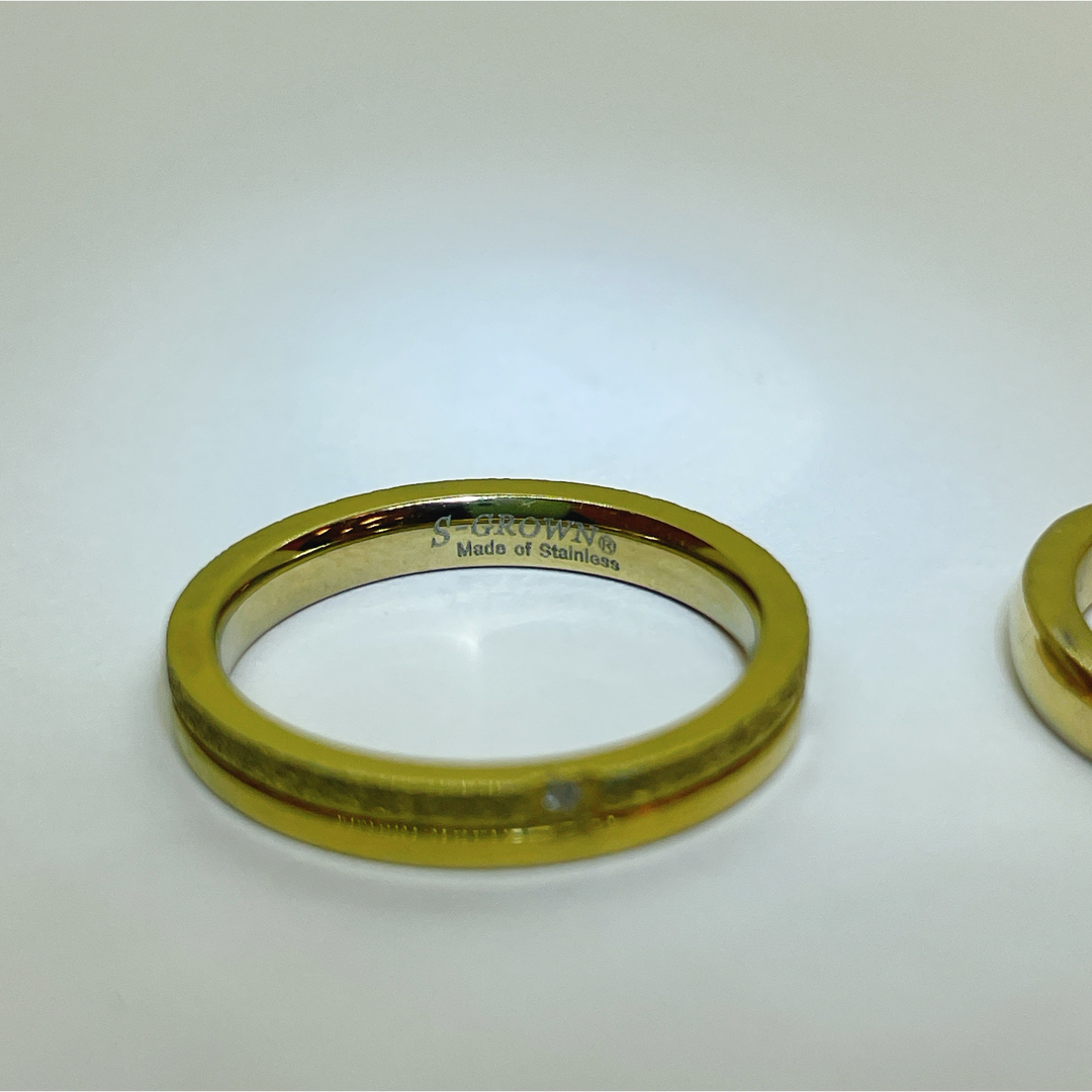 キュービックジルコニアの真鍮リング（人工石）3点セット レディースのアクセサリー(リング(指輪))の商品写真
