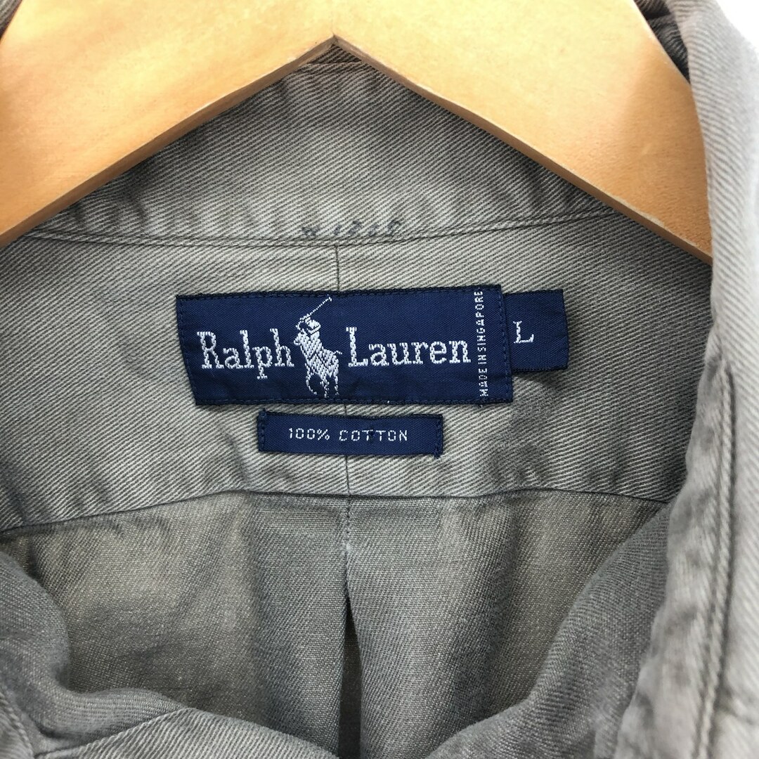 Ralph Lauren(ラルフローレン)の古着 ラルフローレン Ralph Lauren 長袖 ボタンダウンシャツ メンズL /eaa408667 メンズのトップス(シャツ)の商品写真