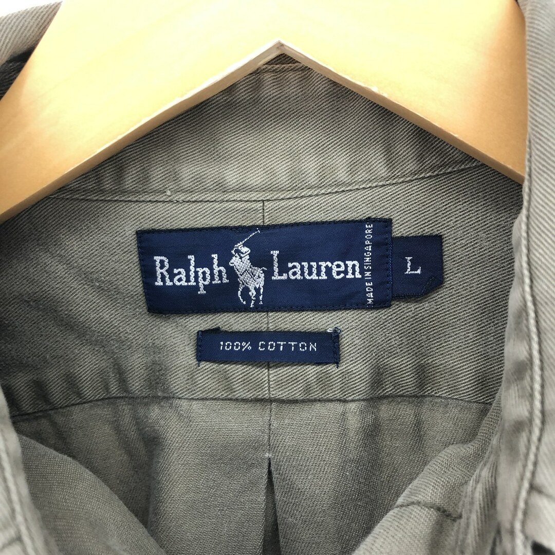 Ralph Lauren(ラルフローレン)の古着 ラルフローレン Ralph Lauren 長袖 ボタンダウンシャツ メンズL /eaa408669 メンズのトップス(シャツ)の商品写真