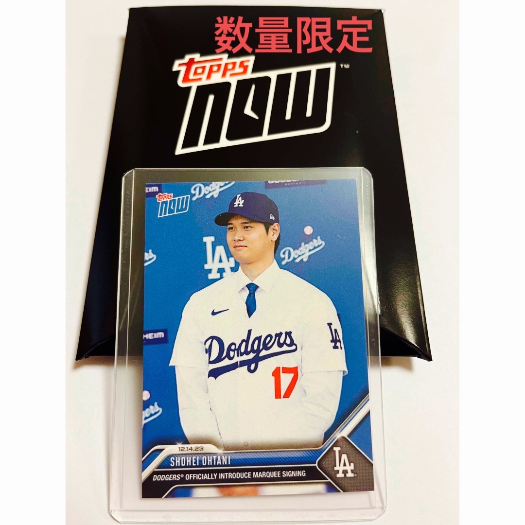 【カードローダー付き】【完売品】大谷翔平選手　ドジャース記者会見記念カード エンタメ/ホビーのトレーディングカード(シングルカード)の商品写真