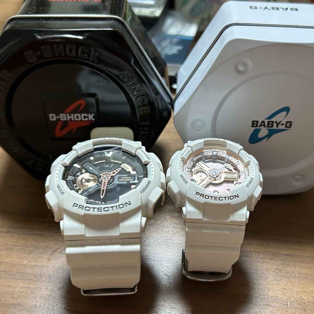 ファッション小物G-Shock Baby-G ペアウォッチ　ホワイト