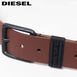 ディーゼル(DIESEL)の新品 DIESEL ディーゼル レザー＆ラバー ベルト ブラウン 90(ベルト)