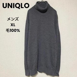 ユニクロ(UNIQLO)のx1 ユニクロ UNIQLO メンズタートルネック トップス 長袖 毛100%(Tシャツ/カットソー(七分/長袖))