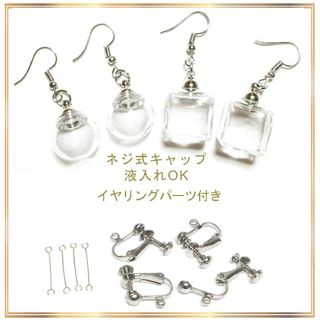 ハーバリウム ピアス イヤリング☆シルバー☆(ピアス)