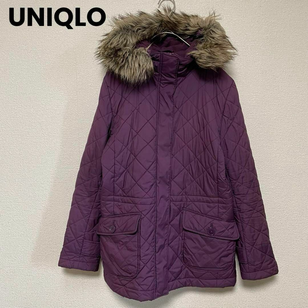 UNIQLO(ユニクロ)のx28 ユニクロ UNIQLO ファージャケット アウター ジャンパー 紫 レディースのジャケット/アウター(ブルゾン)の商品写真