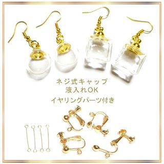 ハーバリウム ピアス イヤリング☆ ゴールド 金具☆(イヤリング)